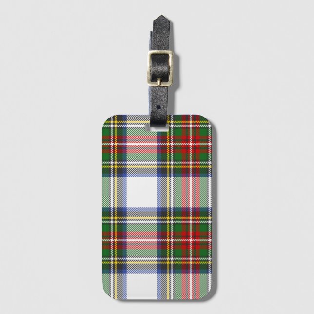 Stewart Royal Dress Plaid Scottish Pattern Luggage Tag (Front Vertical)