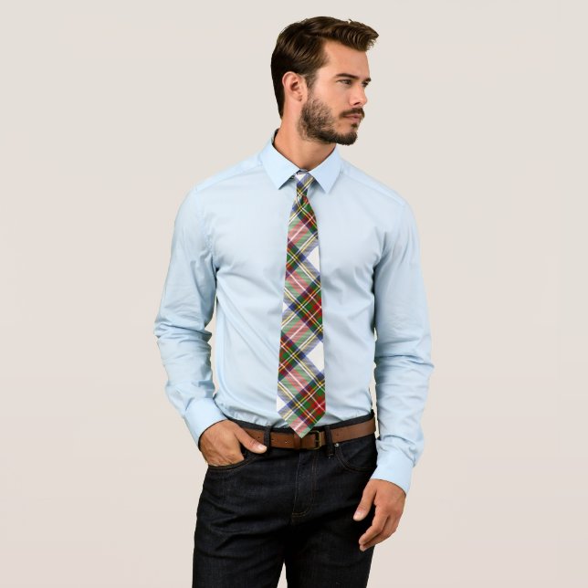 Stewart Royal Dress Plaid Scottish Pattern Tie (In Situ)