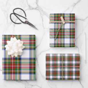 Stewart Royal Dress Plaid Scottish Pattern Wrapping Paper Sheet