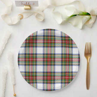 Stewart Royal Dress Plaid Scottish Symmetry Paper Plate