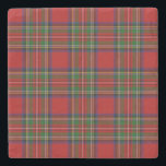 Stewart Royal Tartan Stone Coaster<br><div class="desc">In the 18th century, the different Scottish patterns, the tartans, began to signify belonging to a clan. Each clan then has its own tartan which allows it to be identified by the colors and patterns in which it is dyed. Red, blue, green, yellow and white are the dominant colors of...</div>