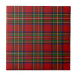 Stewart Royal Tartan Tile<br><div class="desc">In the 18th century, the different Scottish patterns, the tartans, began to signify belonging to a clan. Each clan then has its own tartan which allows it to be identified by the colors and patterns in which it is dyed. Red, blue, green, yellow and white are the dominant colors of...</div>