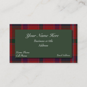 Stewart Scottish Tartan Plaid Business Card