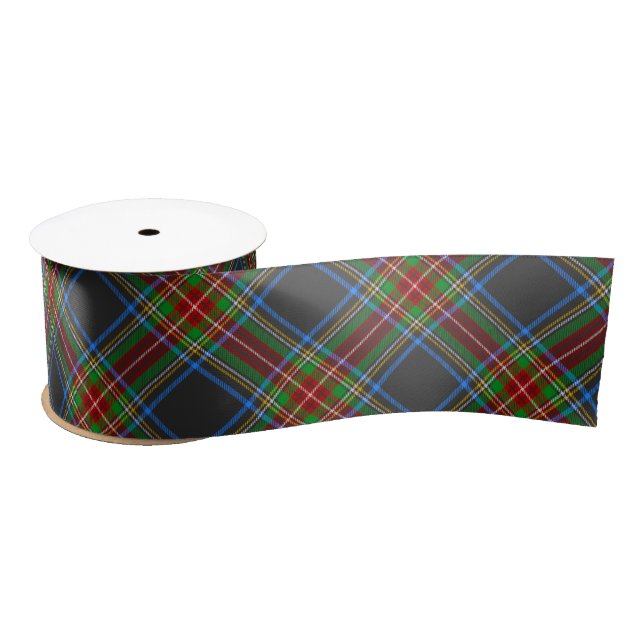 Stewart Stuart Black Clan Tartan Plaid Satin Ribbon (Spool)