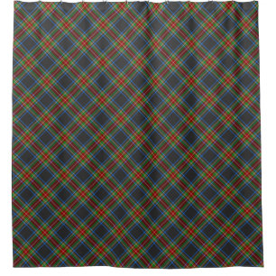 Stewart Stuart Black Clan Tartan Plaid Shower Curtain