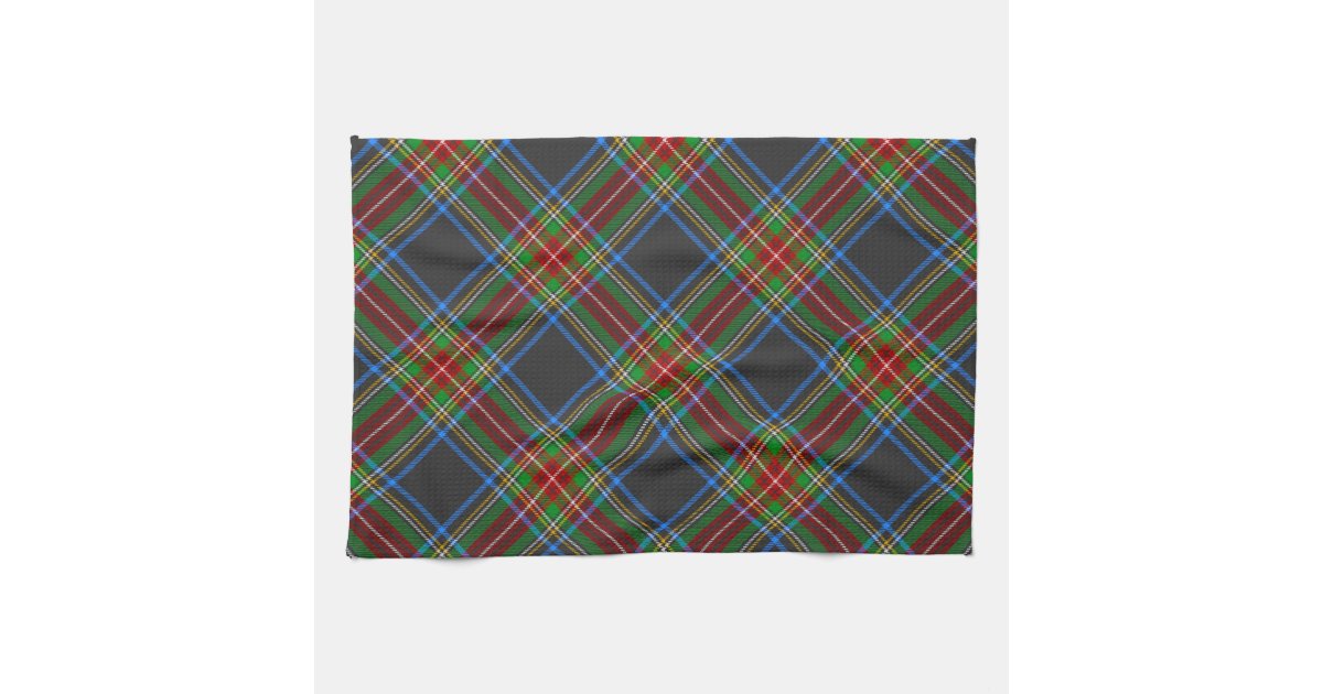 Stewart Stuart Black Clan Tartan Plaid Tea Towel Zazzle