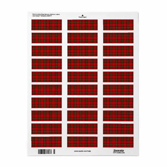 Stewart / Stuart tartan red green plaid (Full Sheet)