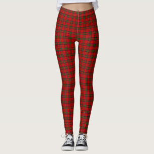 Stewart / Stuart tartan red green plaid Leggings
