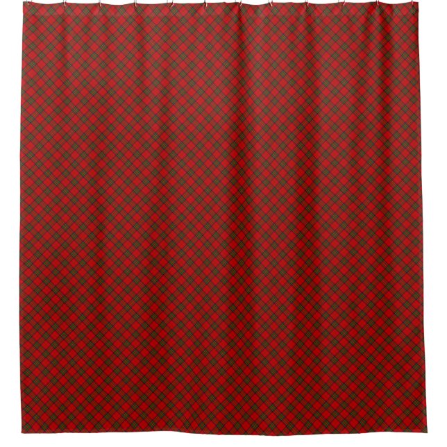 Stewart / Stuart tartan red green plaid Shower Curtain (Front)