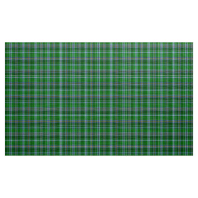Stewart Tartan Blue Green and Black Plaid Fabric (Yard)