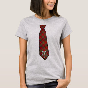 Stewart Tartan Necktie w/Badge Women's T-Shirt