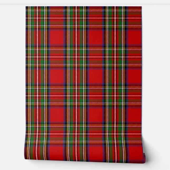 Stewart Tartan Plaid Scottish Clan Wallpaper (Unrolling)