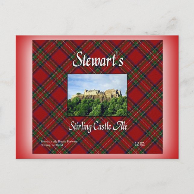 Stewart's Stirling Castle Ale Postcard (Front)
