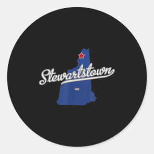 Stewartstown New Hampshire Nh Map Classic Round Sticker