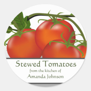 Stewed Tomatoes Classic Round Sticker