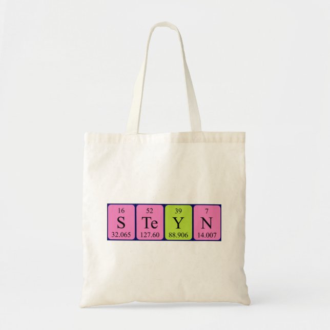Steyn periodic table name tote bag (Front)