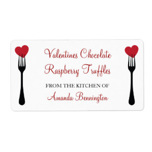 Stick a Fork in my Heart Valentines Baking Label