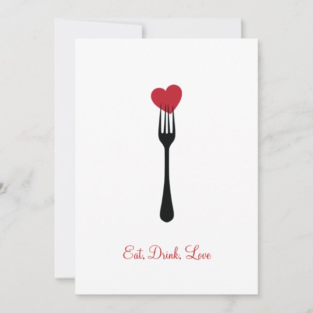 Stick A Fork In My Valentine Invitation (Front)