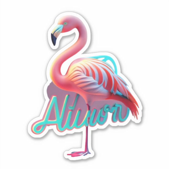 Stick and Stand Out Flamingo Stickers for Decor (Front)