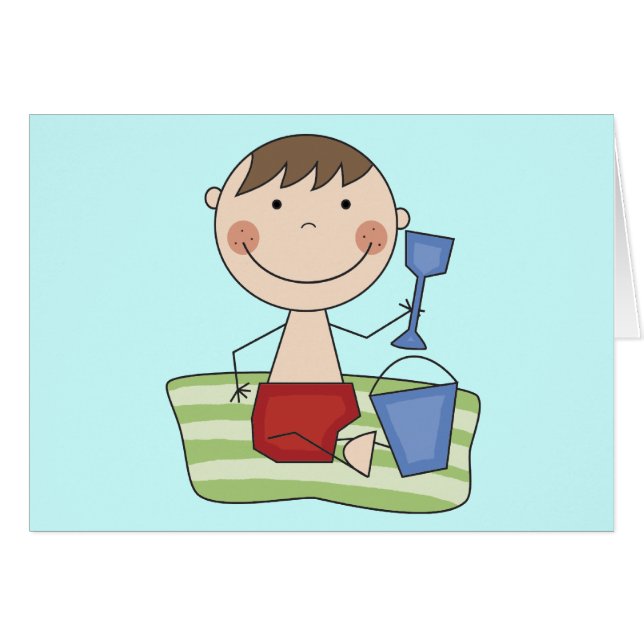 Stick Boy at Beach Tshirts and gifts (Front Horizontal)