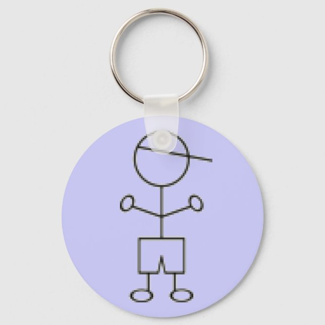Stick Boy Keychain - Blue (Front)
