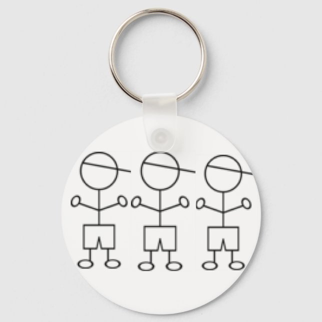 stick boy keychain triplet boys (Front)