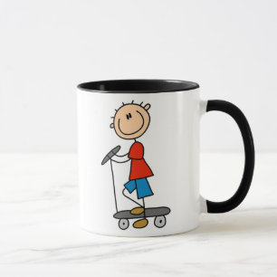 Stick Boy on Scooter Mug