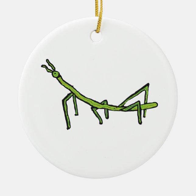 Stick Bug Insect Ceramic Tree Decoration (Front)