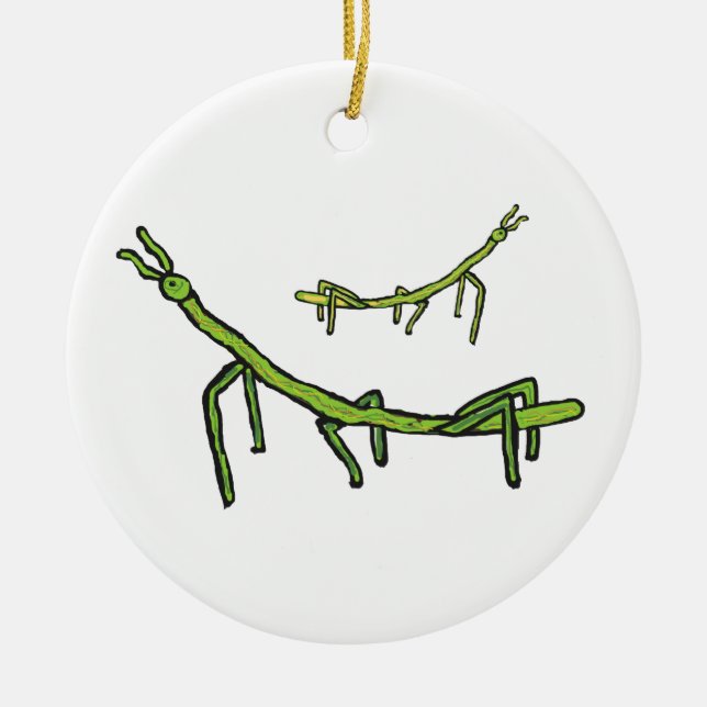 Stick Bug Insect Ceramic Tree Decoration (Front)