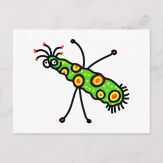 Stick Cartoon Germ Postcard