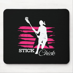 Stick Chick Womens Lacrosse Shirt For Girls Lacros Mouse Mat