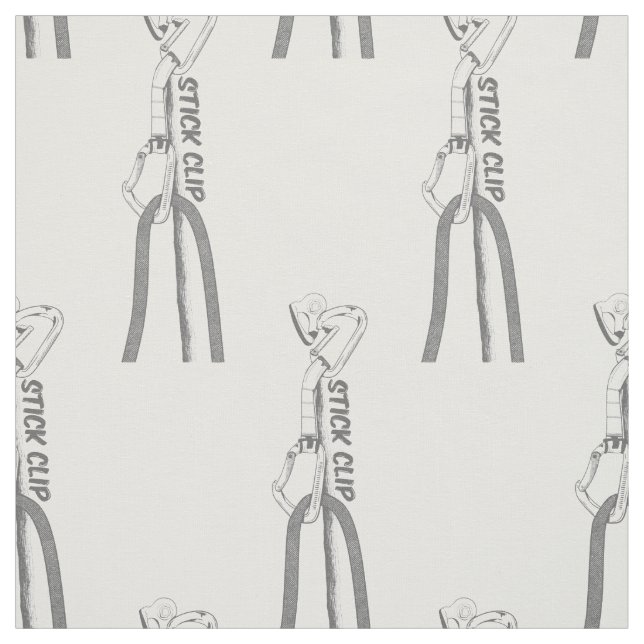 STICK CLIPPING A QUICKDRAW CLIMBING DESIGN FABRIC (Swatch)