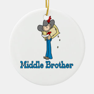 Stick Cowboy Middle Brother Ceramic Tree Decoration