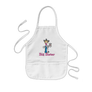 Stick Cowgirl Big Sister Kids Apron