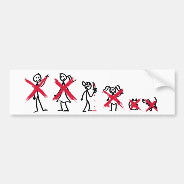 Stick Family - Bad Boy Bumper Sticker (Front)