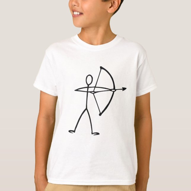 Stick figure archer t-shirts and gifts. (Front)