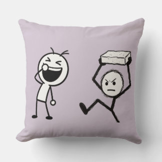 Stick Figure Argument Funny Cushion