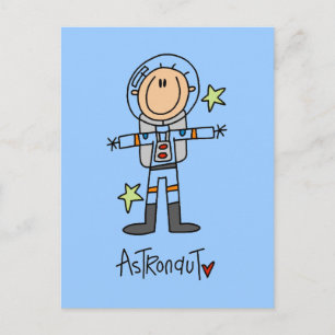 Stick Figure Astronaut T-shirts and Gifts Postcard