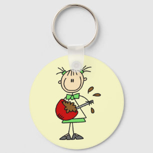 Stick Figure Baker Mixing Batter Key Ring