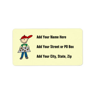 Stick Figure Baking Cookies Label