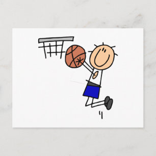 Stick Figure Basketball Sink T-shirs and Gifts Postcard