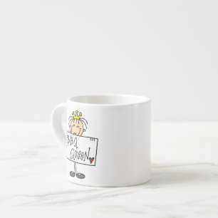 Stick Figure BBQ Queen Espresso Cup