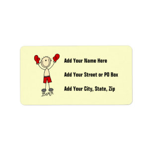Stick Figure Boxer T-shirts and Gifts Label