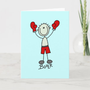 Stick Figure Boxing T-shirts and Gifts Card