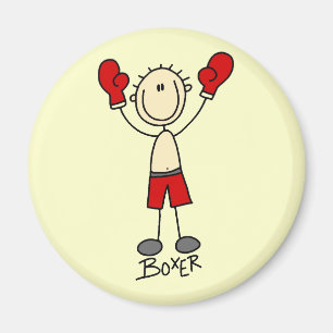 Stick Figure Boxing T-shirts and Gifts Magnet