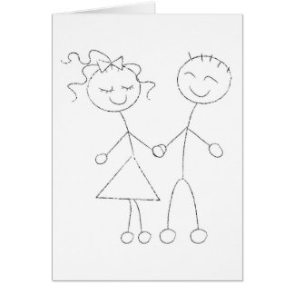Stick Figure Boy and Girl