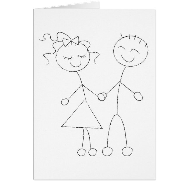 Stick Figure Boy and Girl (Front)