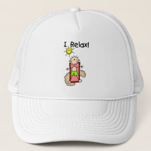 Stick Figure Boy I Relax Trucker Hat
