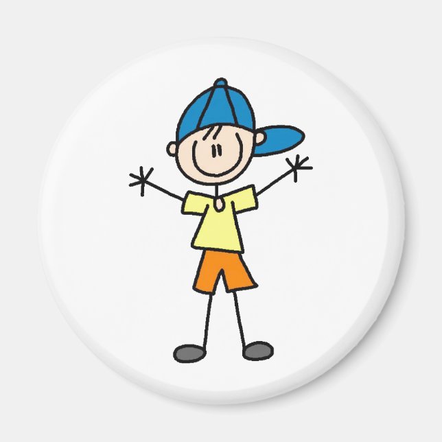 Stick Figure Boy Magnet (Front)