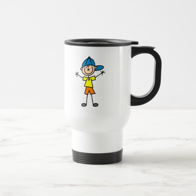 Stick Figure Boy Mug (Right)